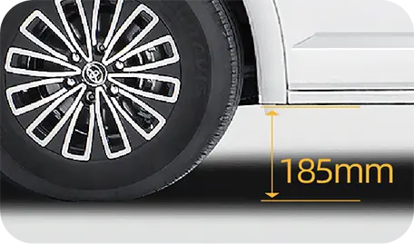 离地间隙高达185mm